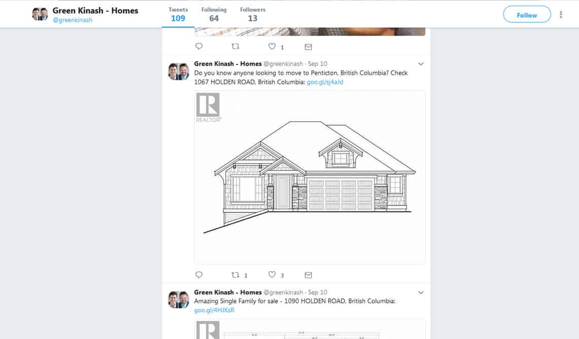 Twitter syndication for real estate agents