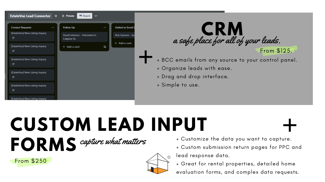 crm for realtors and custom input forms